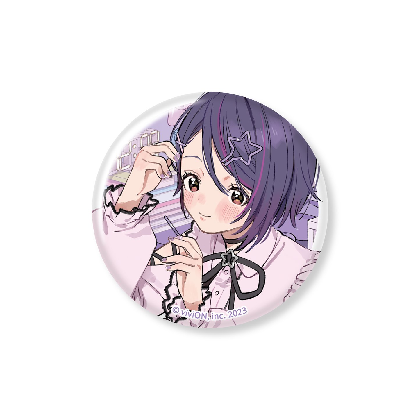 Aogiri High School Tamako Otodama 1st Event “About My Favorite VTuber Holding an Offline Meeting” Goods Trading Can Badge