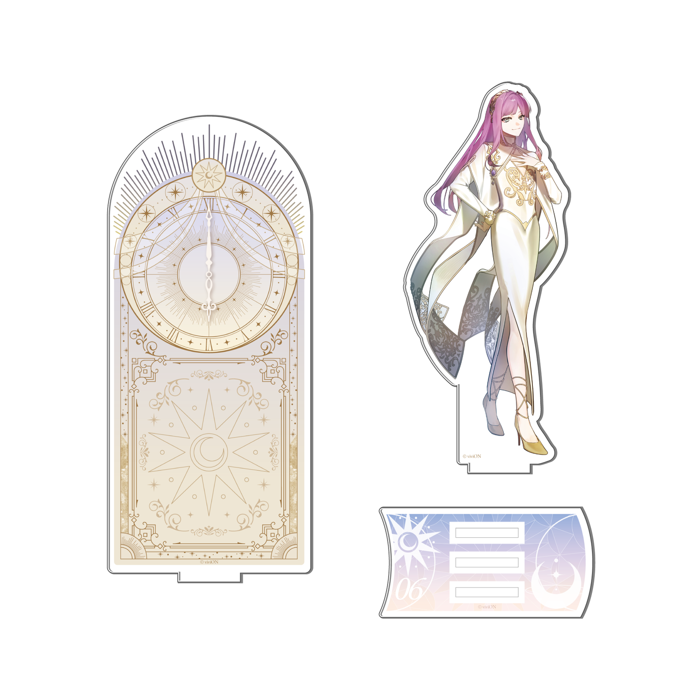 ORQUESTA 4 周年纪念亚克力支架上的时钟：Tenma Rokka，青年版。