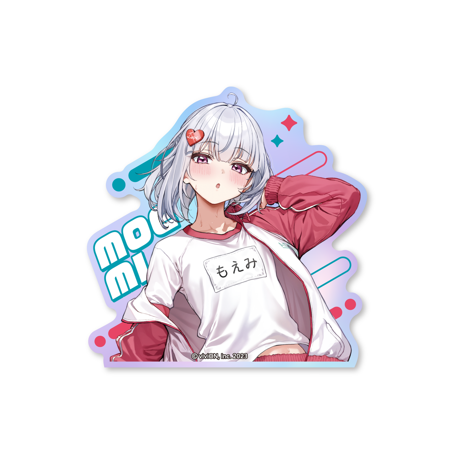 Aogiri High School Moemi 9th Anniversary Goods Die-cut Aurora Sticker