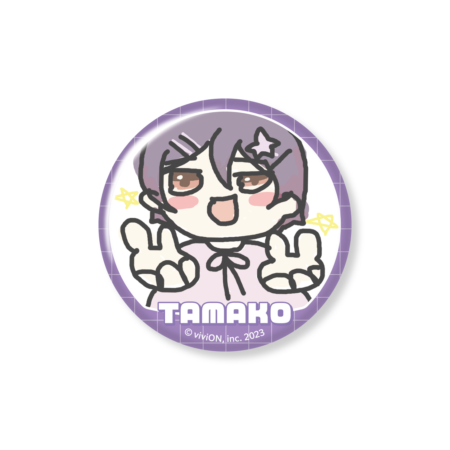 Aogiri High School Tamako Otodama 1st Event “About My Favorite VTuber Holding an Offline Meeting” Goods Trading Can Badge