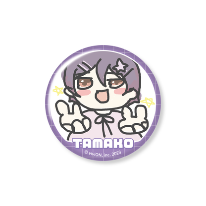 Aogiri High School Tamako Otodama 1st Event “About My Favorite VTuber Holding an Offline Meeting” Goods Trading Can Badge