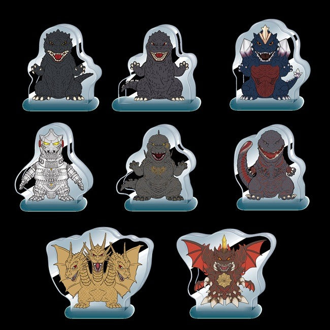 Godzilla Acrylic Block Figure 8 pieces in a box.