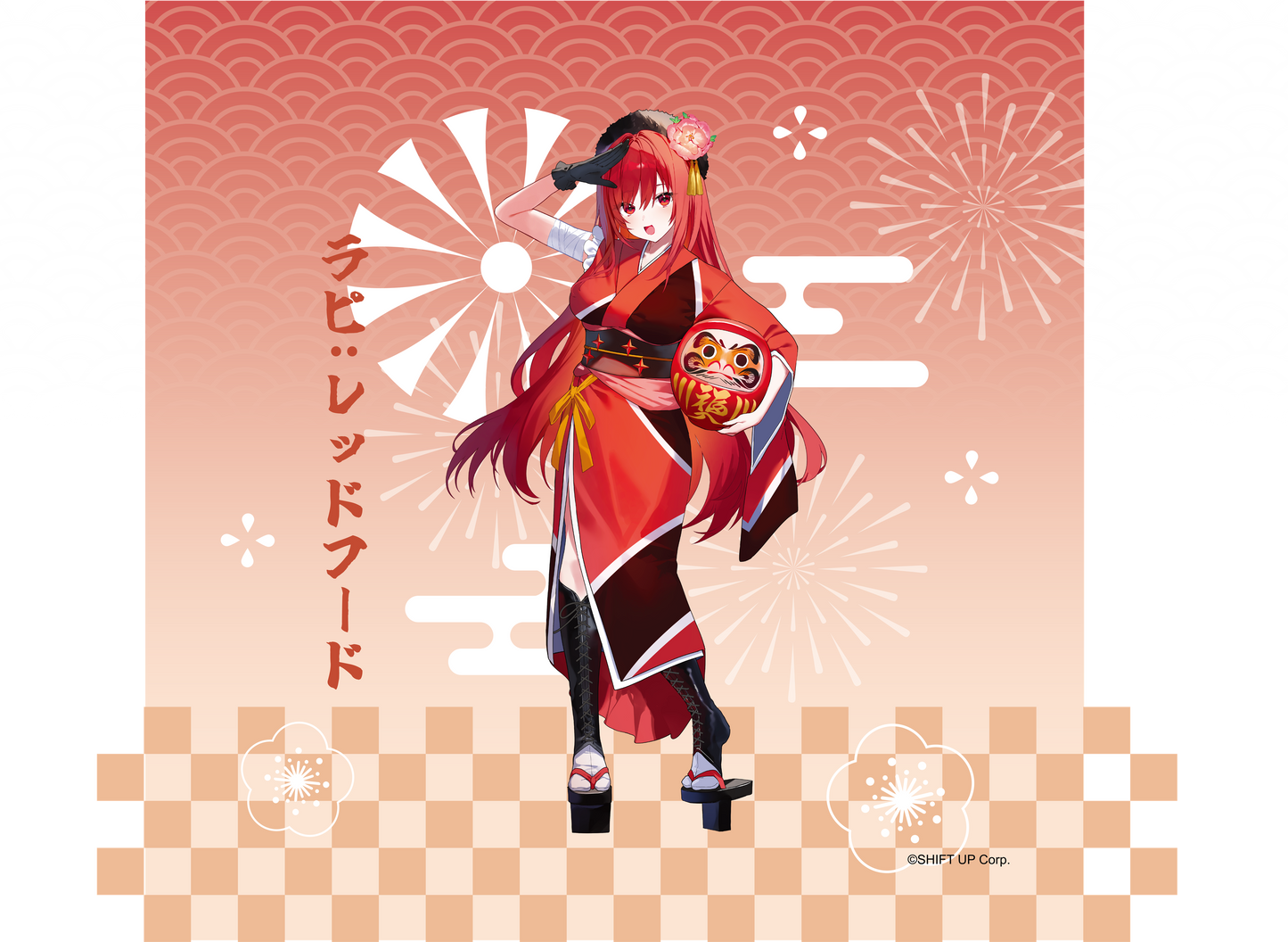 勝利の女神：NIKKE 新春フェア2026 クッションカバー ラピ:レッドフード