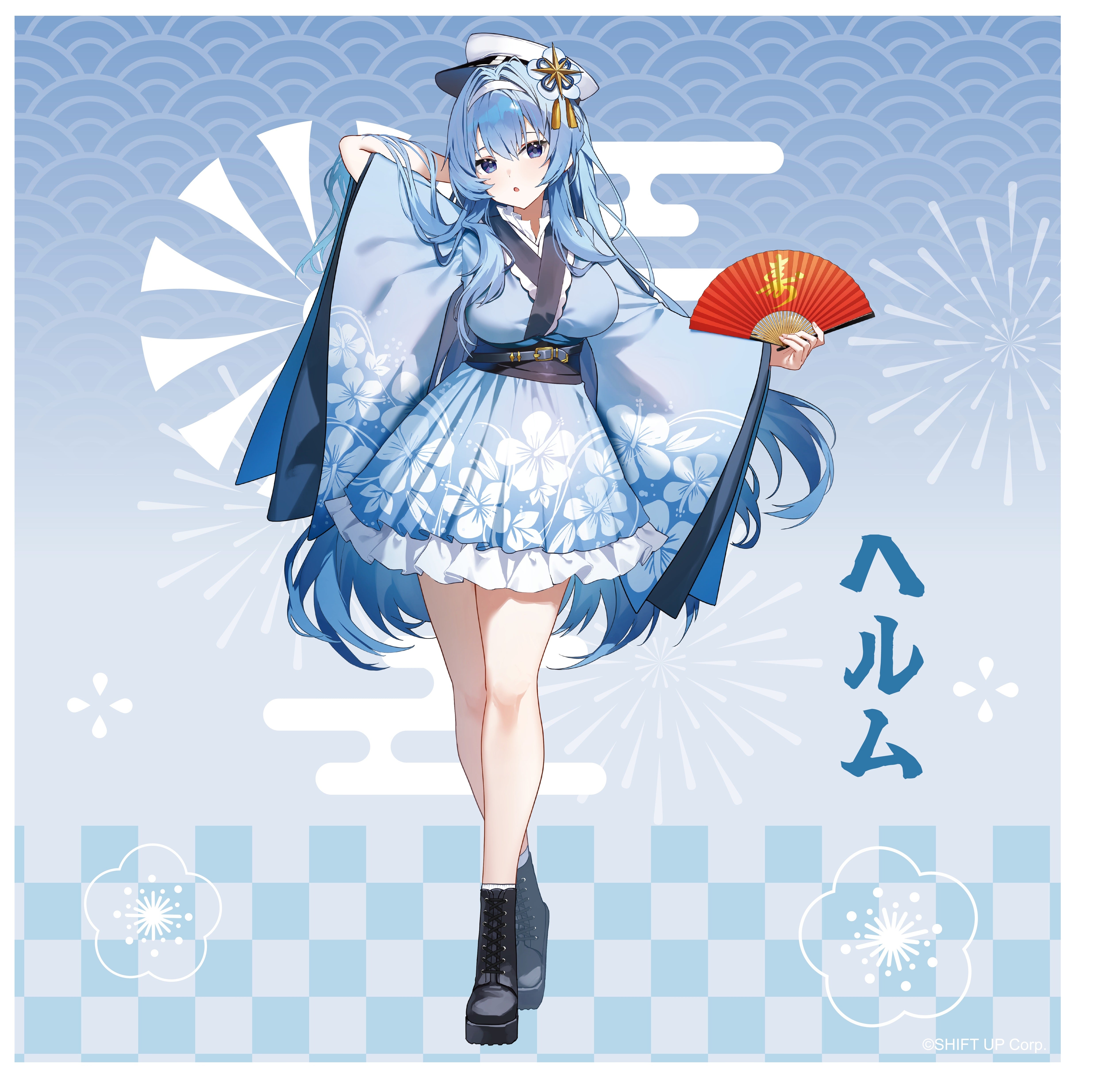 勝利の女神：NIKKE 新春フェア2026 クッションカバー ヘルム – viviON BLUE