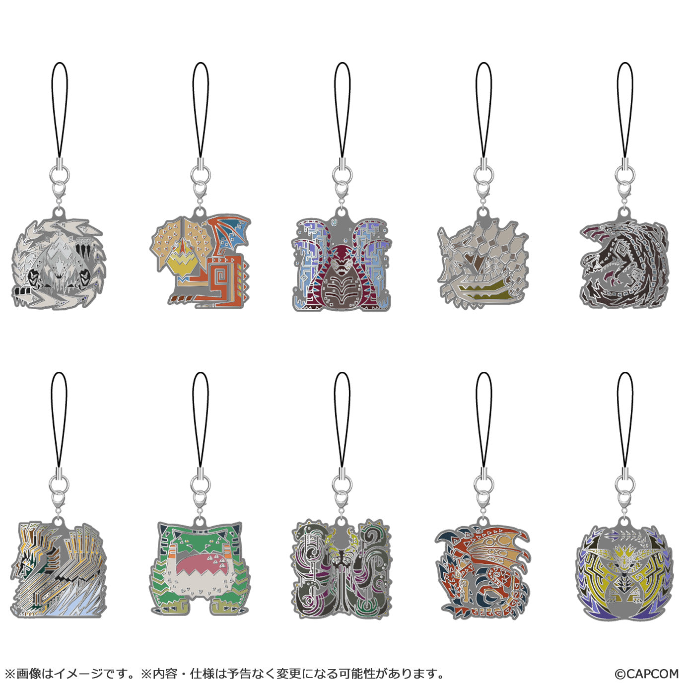 [Single item/BOX]Monster HunterWilds Monster Icon Metal Keychain