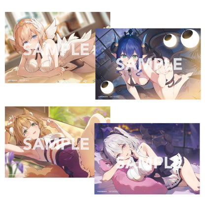 [ASMR Bonus] Arcanadea Acrylic Base Plate 6-Piece Set (W/ Vivion Blue Bonus Postcard)