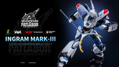 ゾイド×パトレイバー – Code Name B.U.D.D.Y. – 1/35スケール可動式ダイキャストフィギュア イングラムMARKⅢ