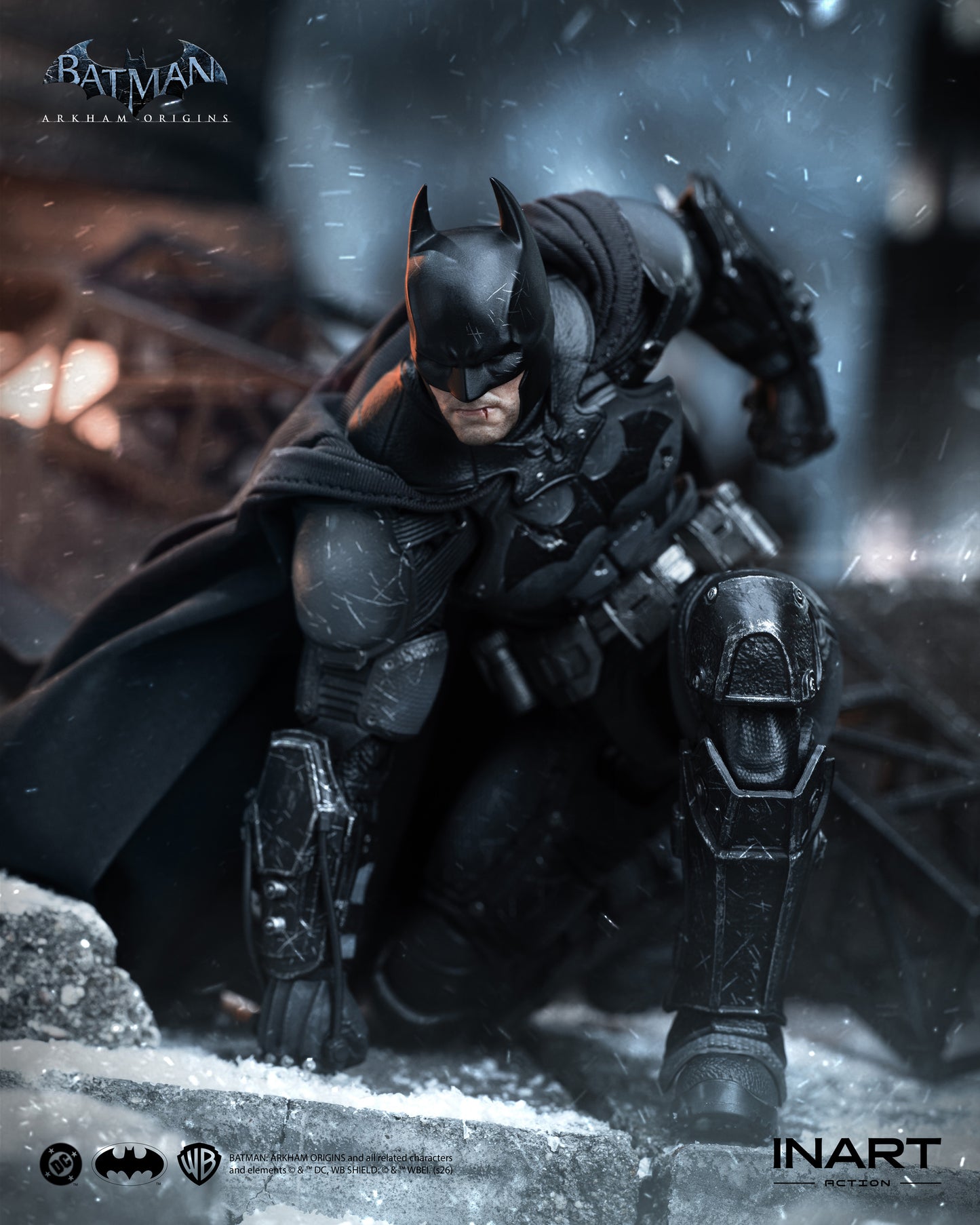 バットマン（バットマン：アーカム・ビギンズ）バトルダメージ Ver. アクションフィギュア