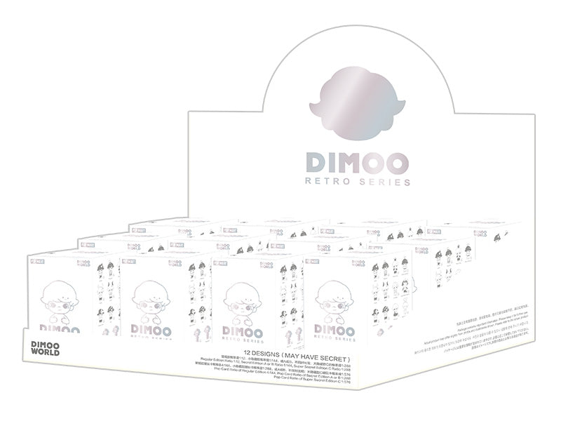 POP MART DIMOO 复古系列，每盒 12 个。