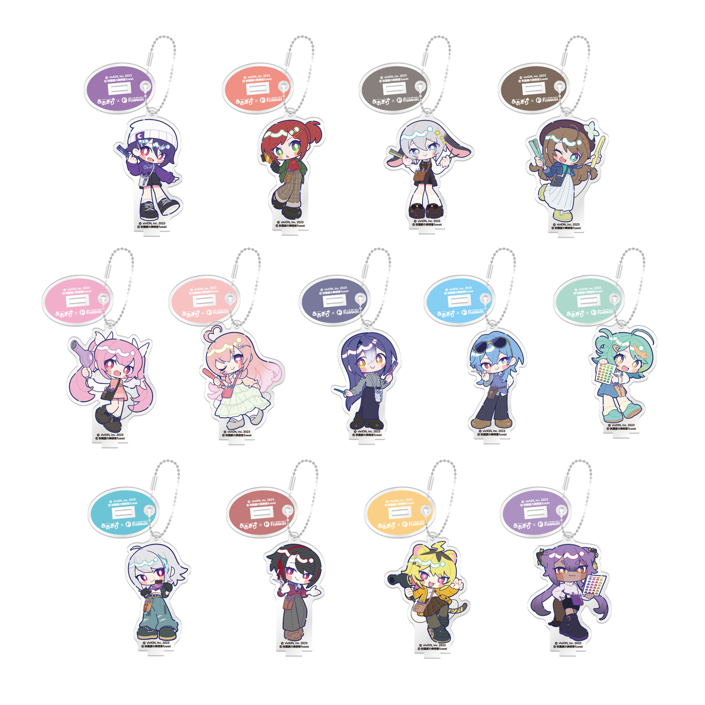 Aogiri High School Akihabara beauty salon “fuwat” collaboration goods acrylic stand key chain