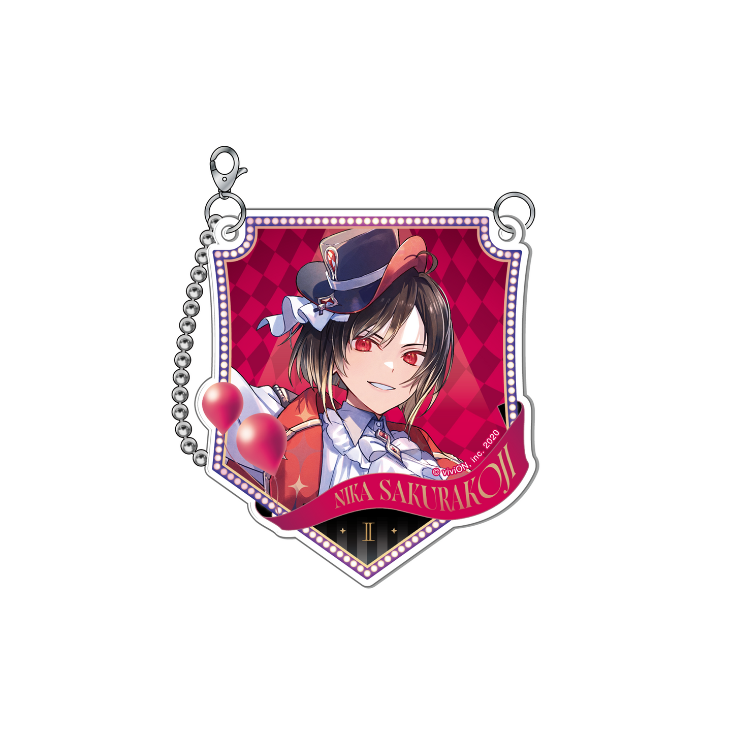 Clock over ORQUESTA 5th anniversary ガーランド風アクリルキーホルダー 桜小路 二香