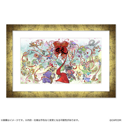 大神20周年記念アート 額装付きキャラファイングラフ