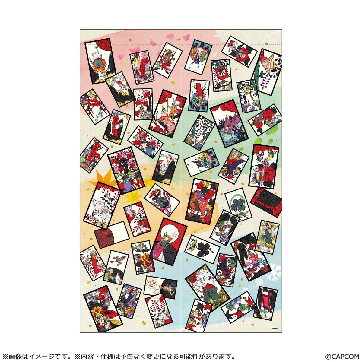【大神 20周年記念 復刻アート企画】 桜花札暖簾 ～大神 絶景版 花あそびより～