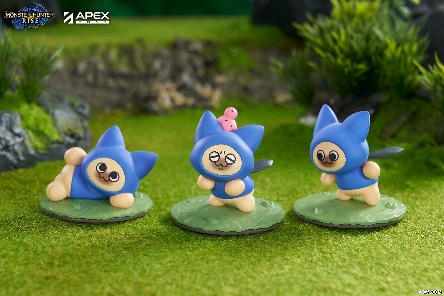 Monster Hunter Rise Airou "Cat" Blind Box Figure, Box of 6