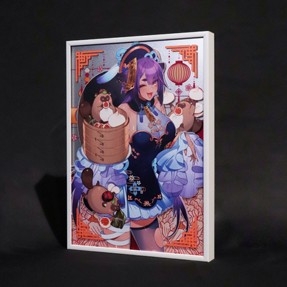 あおぎり高校 公式美術部 アクリル複製原画 八十科むじな