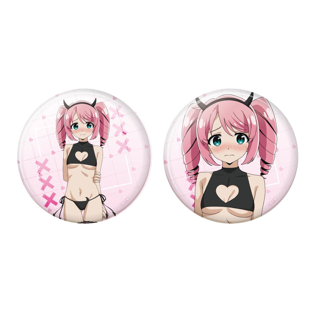 魔法少女にあこがれて 75㎜缶バッジ2個セット 花菱はるか（サキュバス Ver.）