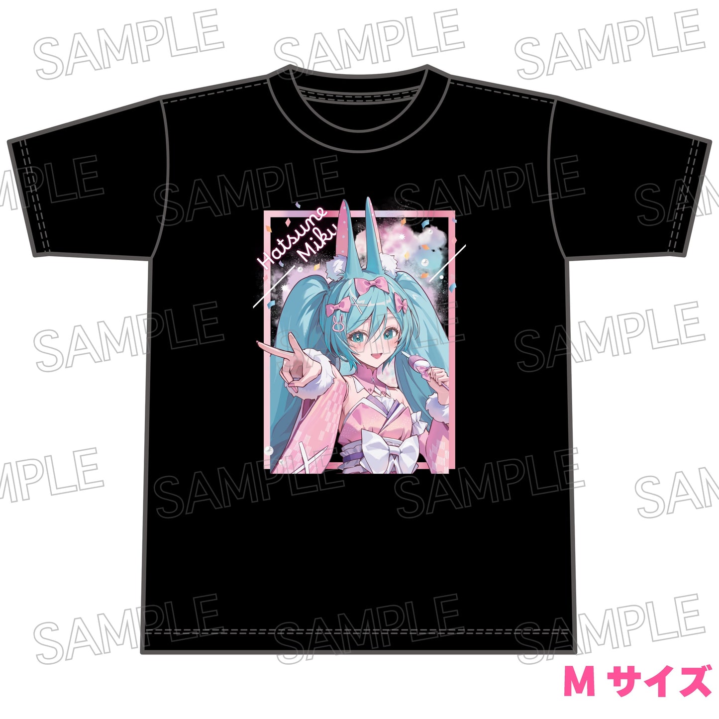 初音ミク あやかしステージ Tシャツ 黒