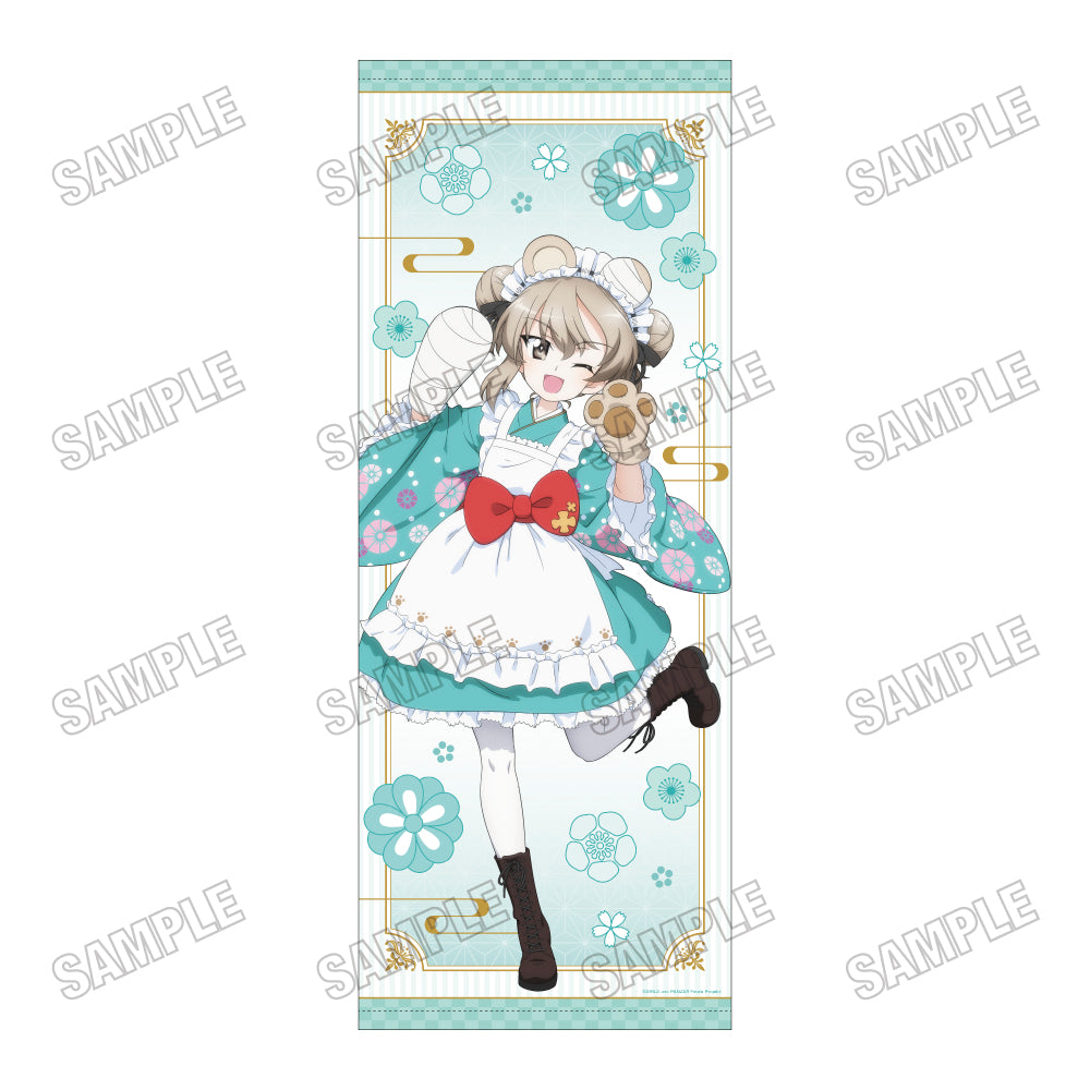 『Girls und Panzer Final Chapter” Newly drawn life-size tapestry [Japanese-style maid Ver.] ③ Airi Shimada