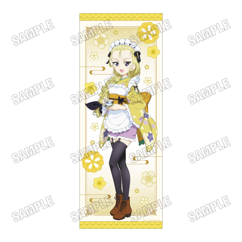 『Girls und Panzer Final Chapter” Newly drawn life-size tapestry [Japanese-style maid Ver.] ⑤Assam