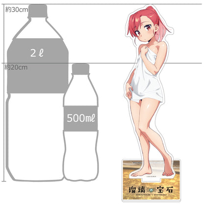 瑠璃の宝石 描き下ろし特大アクリルスタンド （瀬戸硝子／温泉）