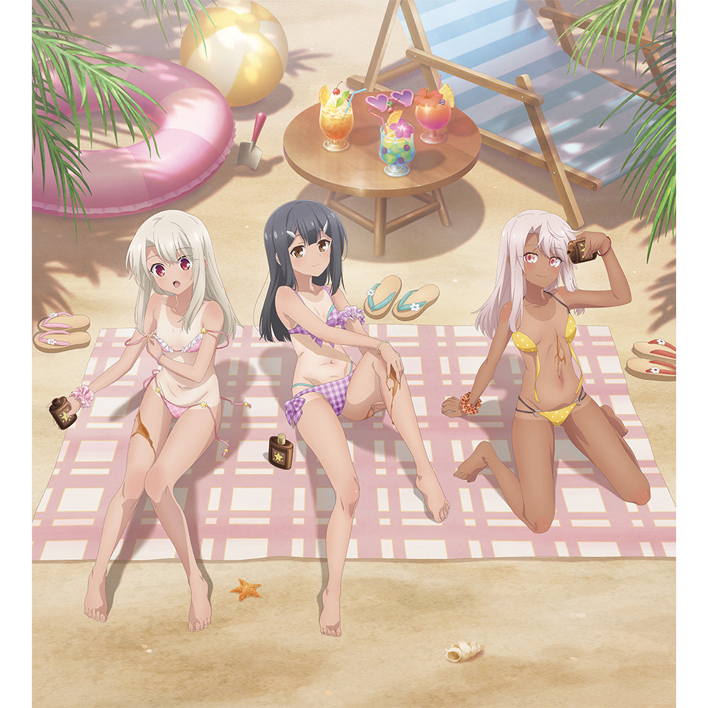劇場版「Fate/kaleid liner プリズマ☆イリヤ Licht 名前の無い少女」 描き下ろし複製原画（イリヤ＆美遊＆クロエ／日焼け）