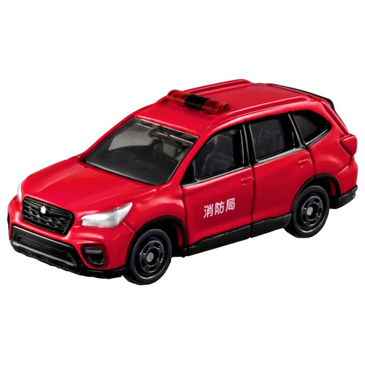 Tomica No.99 SUBARU FORESTER fire fighting command truck box