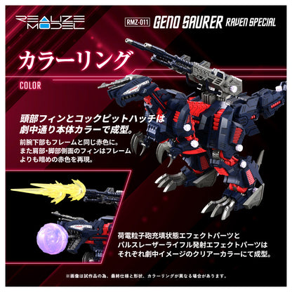 Zoids REALIZE MODEL RMZ-011 Geno-saurus Raven specification