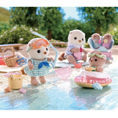 Sylvanian Sea Otter Siblings -Sea Play Set- FS-57