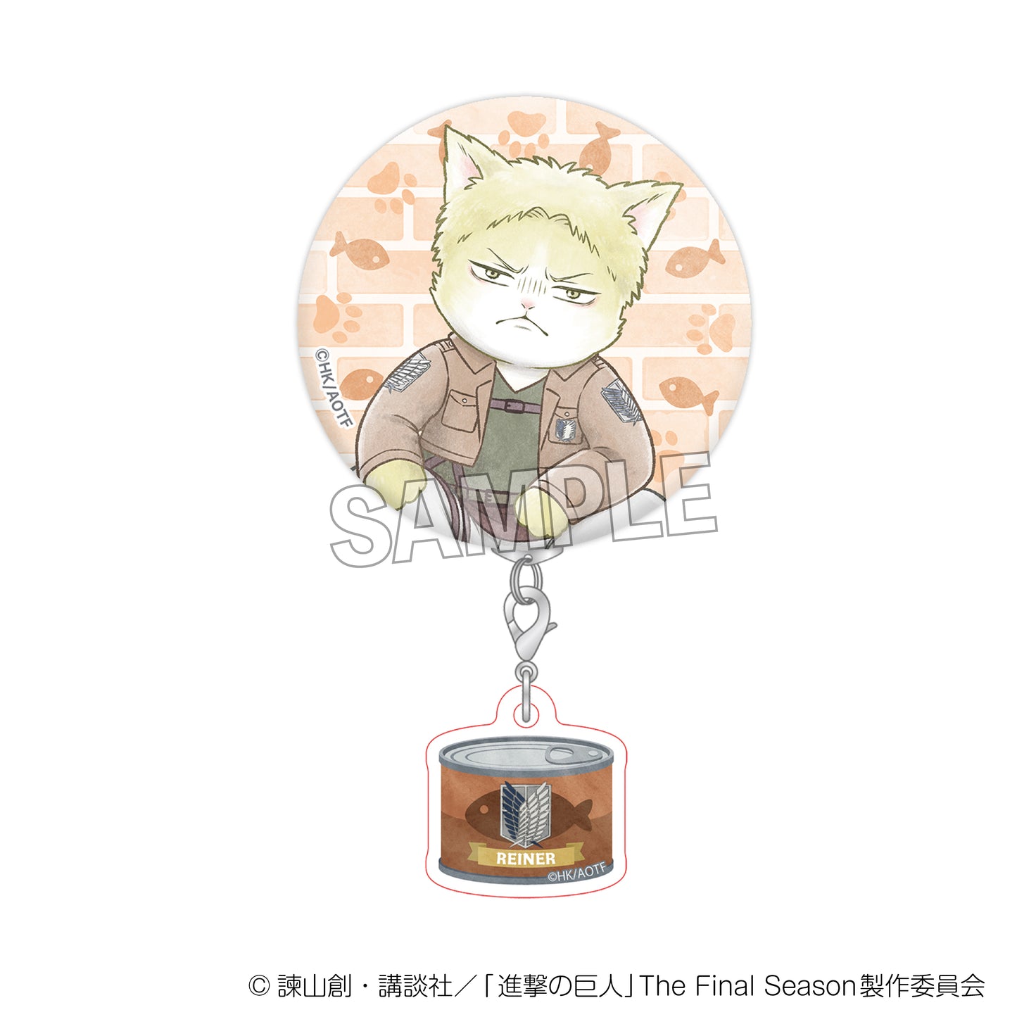 進擊的巨人 带有调查兵猫咪装饰的徽章衬垫