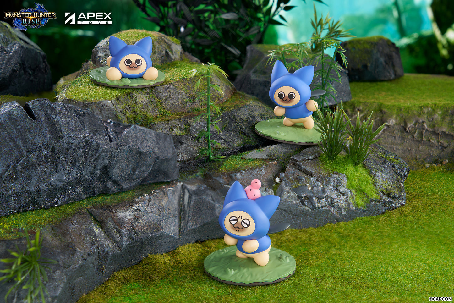 Monster Hunter Rise Airou "Cat" Blind Box Figure, Box of 6