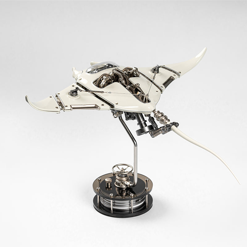 極械海神計画 メカマンタ 機械式 3Dメタルパズル 組立済完成品 白