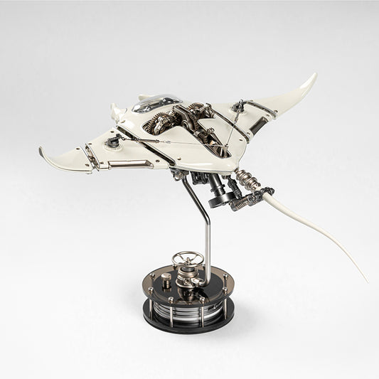 極械海神計画 メカマンタ 機械式 3Dメタルパズル 組立済完成品 白