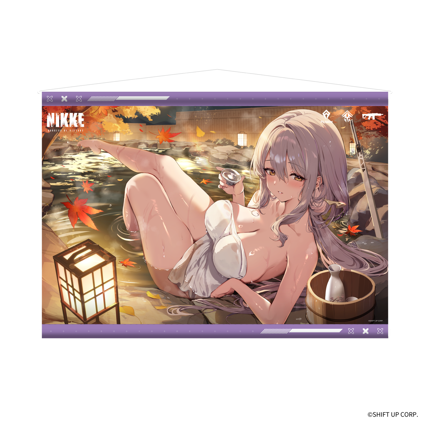 B2タペストリー 紅蓮‐勝利の女神：NIKKE 泥中の蓮、清らな静寂を君と。