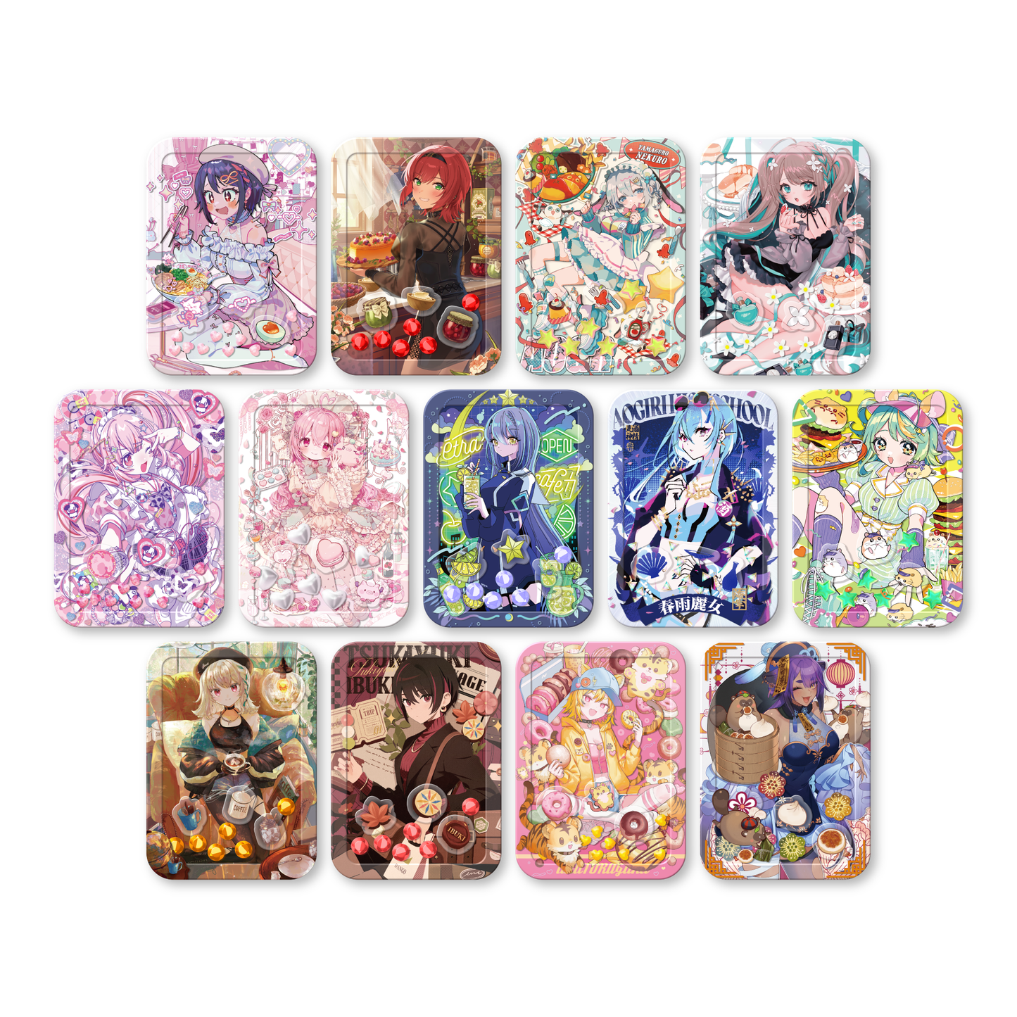 Aogiri High School Official Art Club, Furu Furu Acrylic Mini Art, Mujina, Yajika