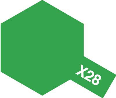 タミヤ アクリルミニ パークグリーン X-28