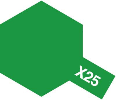 タミヤ アクリルミニ クリヤーグリーン X-25