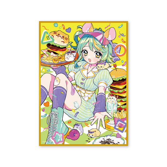 あおぎり高校 公式美術部 A5色紙 ぷわぷわぽぷら