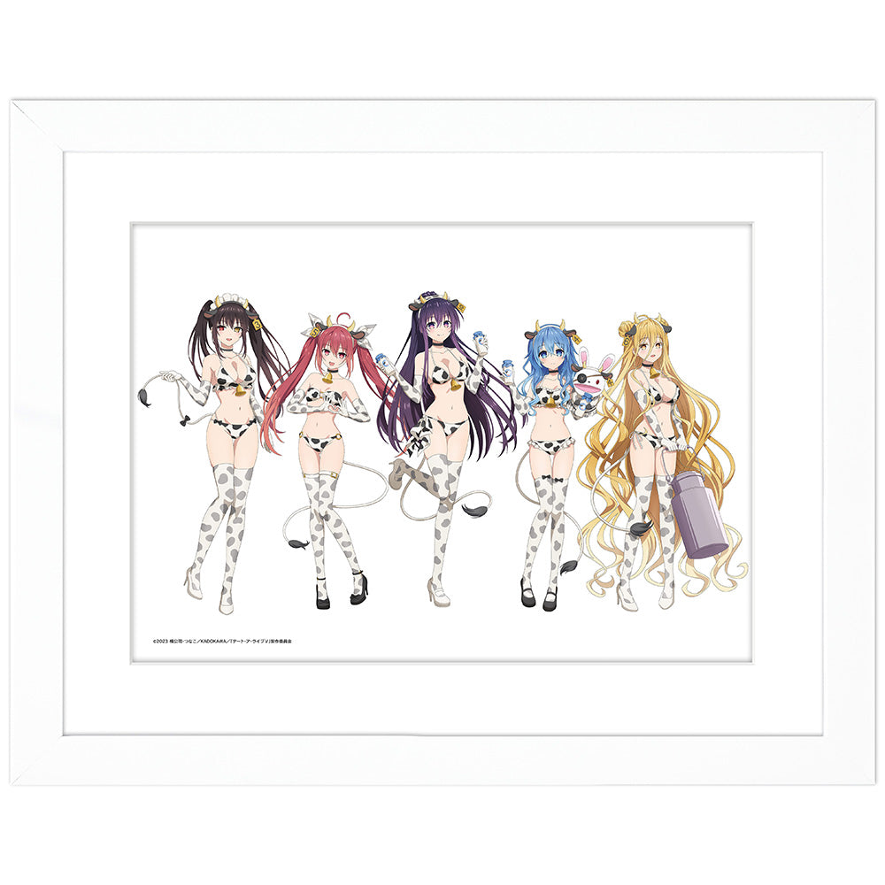 デート・ア・ライブV 描き下ろしキャラファイングラフ（牛柄水着）A4