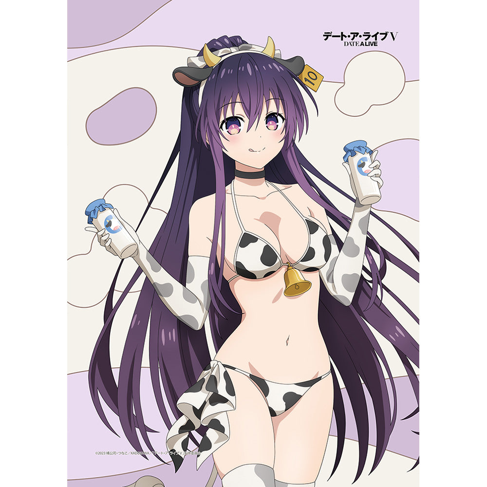 デート・ア・ライブV 描き下ろしB2タペストリー （夜刀神十香／牛柄水着）Wスエード