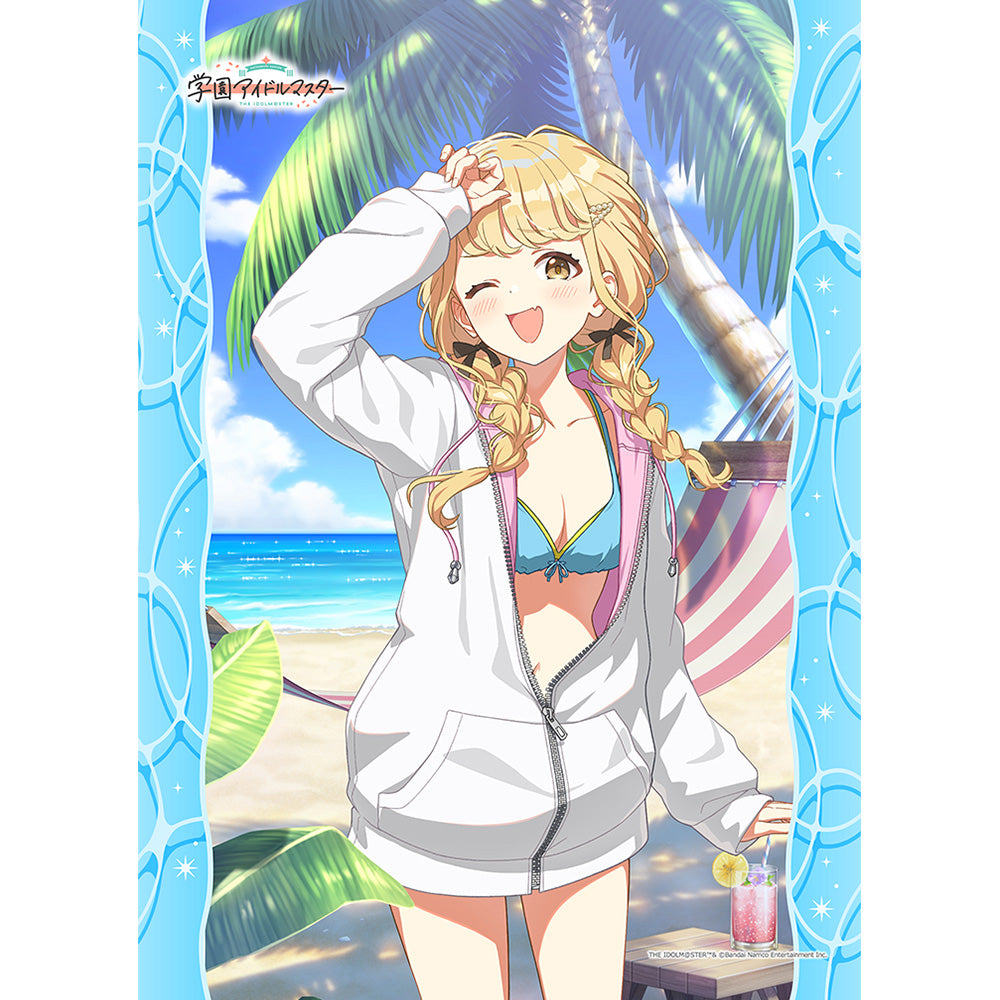 SchoolThe Idolmaster B2 Tapestry (Kotone Fujita/You and Semi-Blue) W Suede