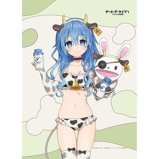 デート・ア・ライブV 描き下ろしB2タペストリー （四糸乃／牛柄水着）Wスエード