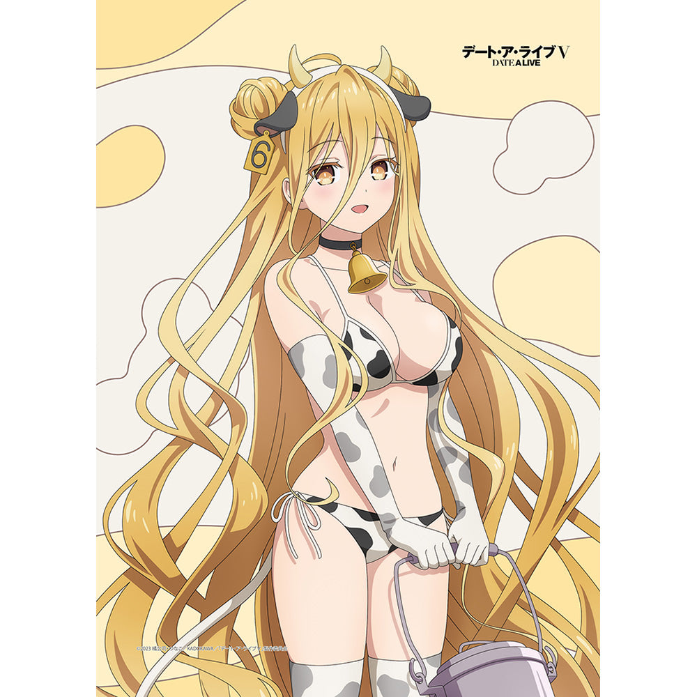 デート・ア・ライブV 描き下ろしB2タペストリー （星宮六喰／牛柄水着）Wスエード