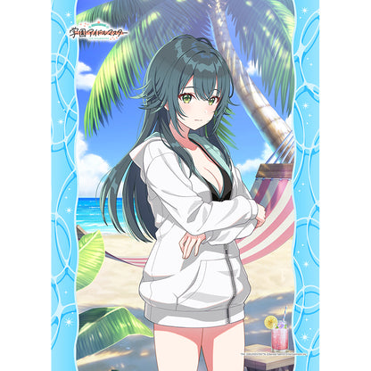 SchoolThe Idolmaster B2 Tapestry (Tsukimura Temari/Kimi to Semi Blue) W Suede