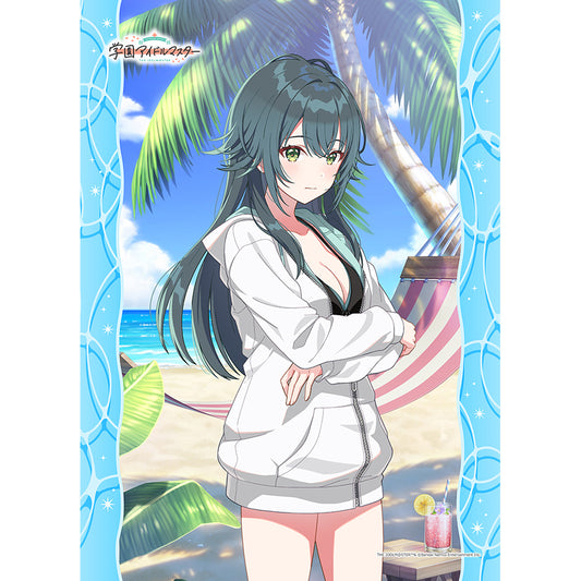 SchoolThe Idolmaster B2 Tapestry (Tsukimura Temari/Kimi to Semi Blue) W Suede