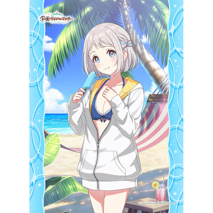 SchoolThe Idolmaster B2 Tapestry (Lilya Katsuragi/You and Semi-Blue) W Suede