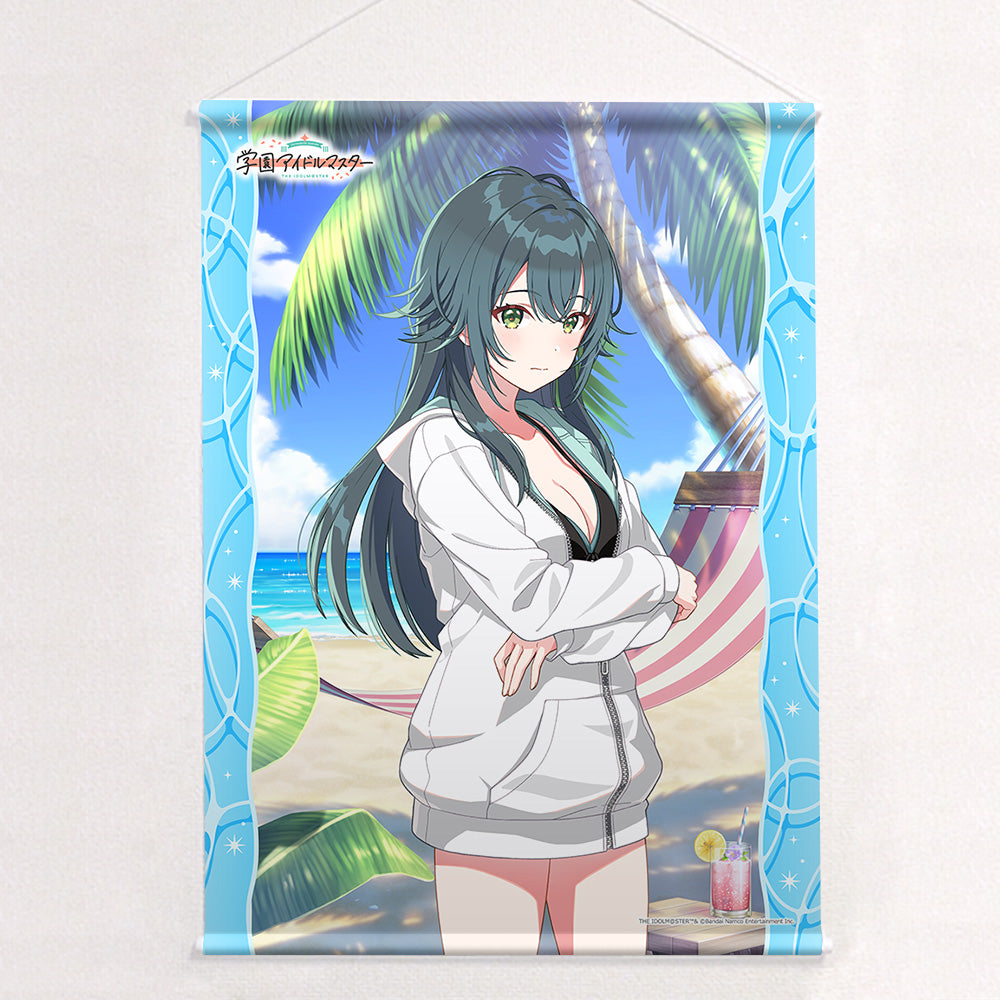 SchoolThe Idolmaster B2 Tapestry (Tsukimura Temari/Kimi to Semi Blue) W Suede