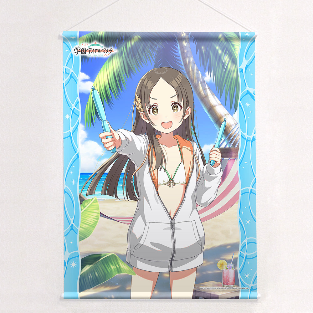 SchoolThe Idolmaster B2 Tapestry (Kuramoto Chinana/You and Semi-Blue) W Suede