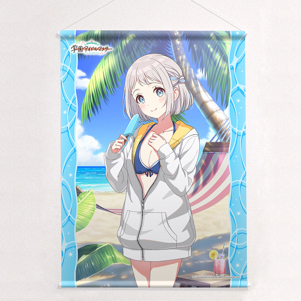 SchoolThe Idolmaster B2 Tapestry (Lilya Katsuragi/You and Semi-Blue) W Suede