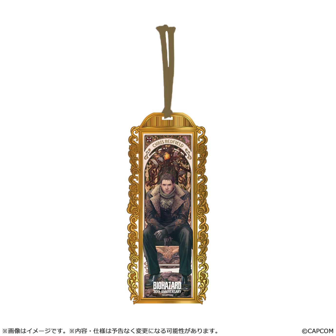 Resident Evil30th Anniversary Main Art Metal Book Marker Chris