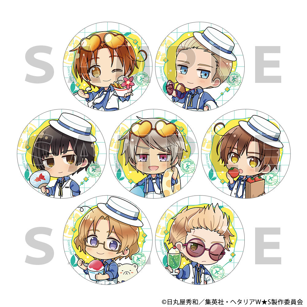 [Single item/BOX]Hetalia World★Stars Trading Can Badge (Summer Vacation/ver.A)